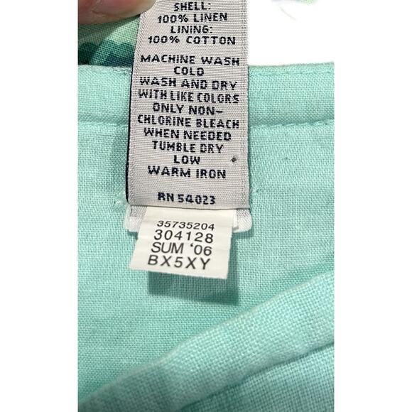 Gap Tiered Aqua Linen Skirt Drawstring and Zipper Waist Size 20 EUC - Picture 3 of 4